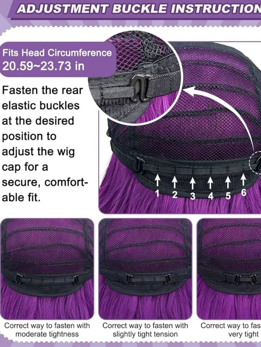 Long Purple Braided Wig - Women Hair